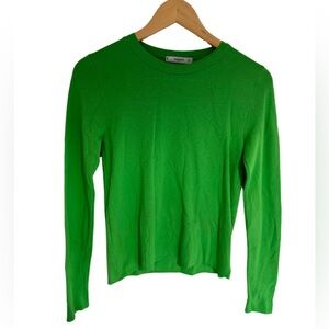 E. Bright Green long sleeve size S